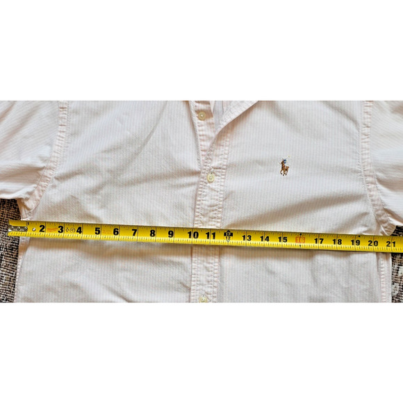 Polo Ralph Lauren Stripe Oxford Shirt Dress Pink/White S Preppy Designer - Picture 9 of 10